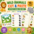 Wild Animals Cut and Paste Activity Book