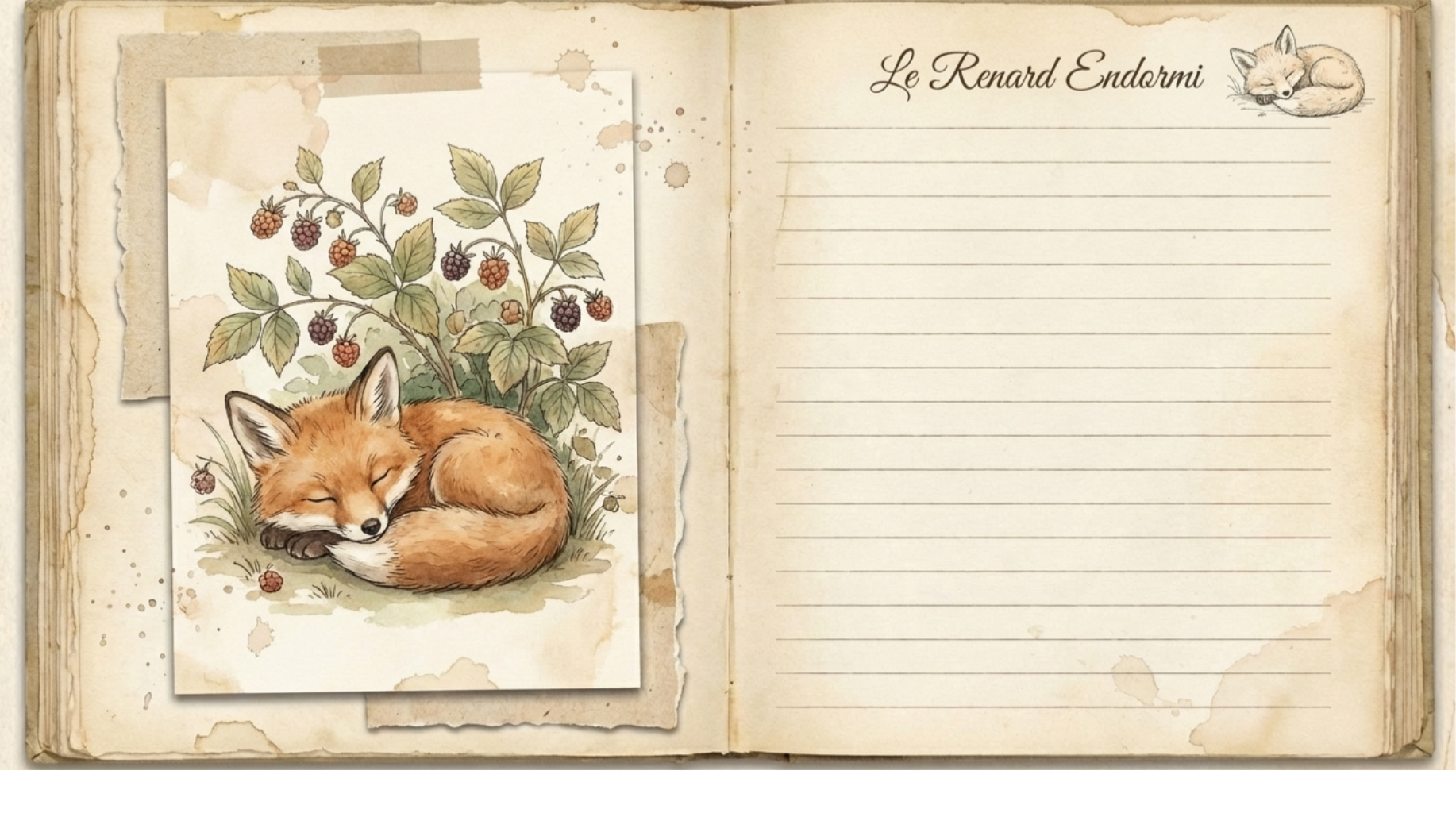 Whimsical Woodland Journal | Vintage Forest Writing & Junk Journal Pages - Image 3