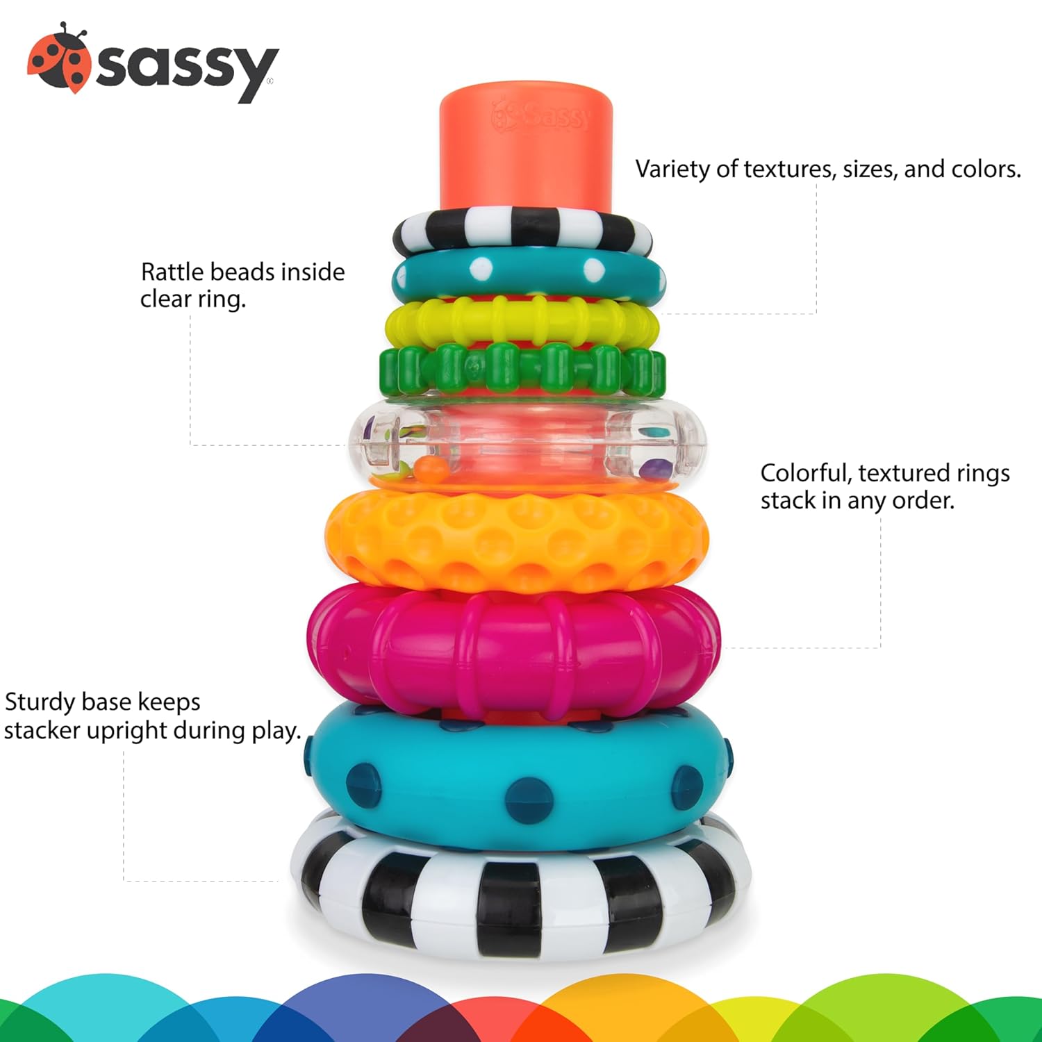 Colorful STEM Stacking Rings Toy for Babies – Educational Learning Toy - Image 4