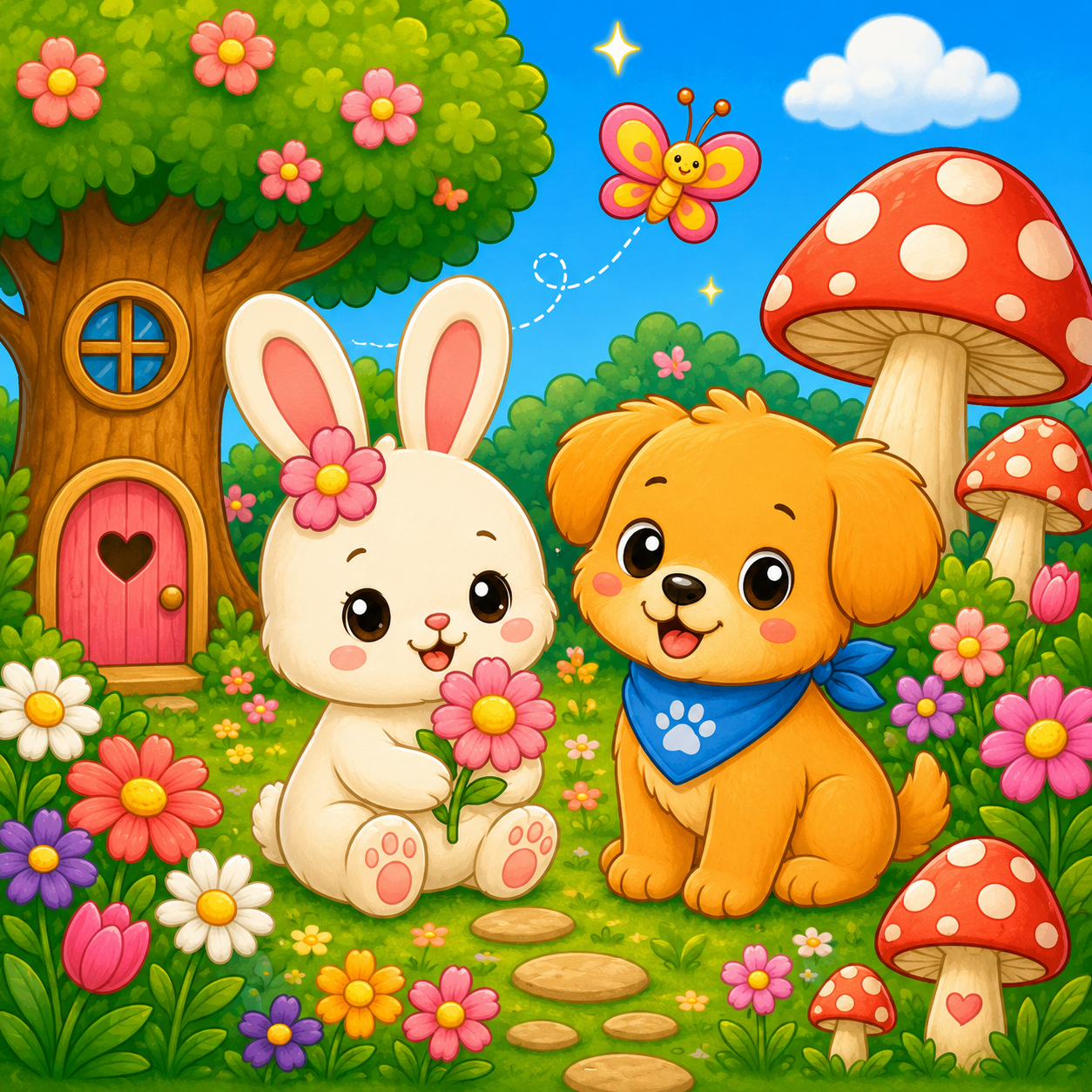Easter Art Studio Coloring Book for Kids | Cute Animals & Spring Coloring Pages PDF Printable - Image 10