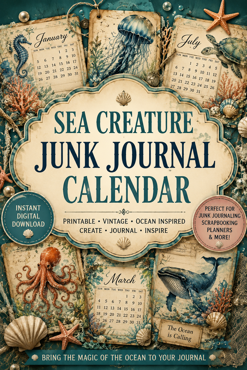 Sea Creature Junk Journal