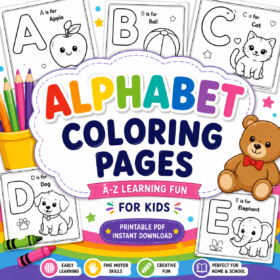 Alphabet Coloring Pages for Kids