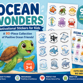 Ocean Wonders Motivational Stickers for Kids