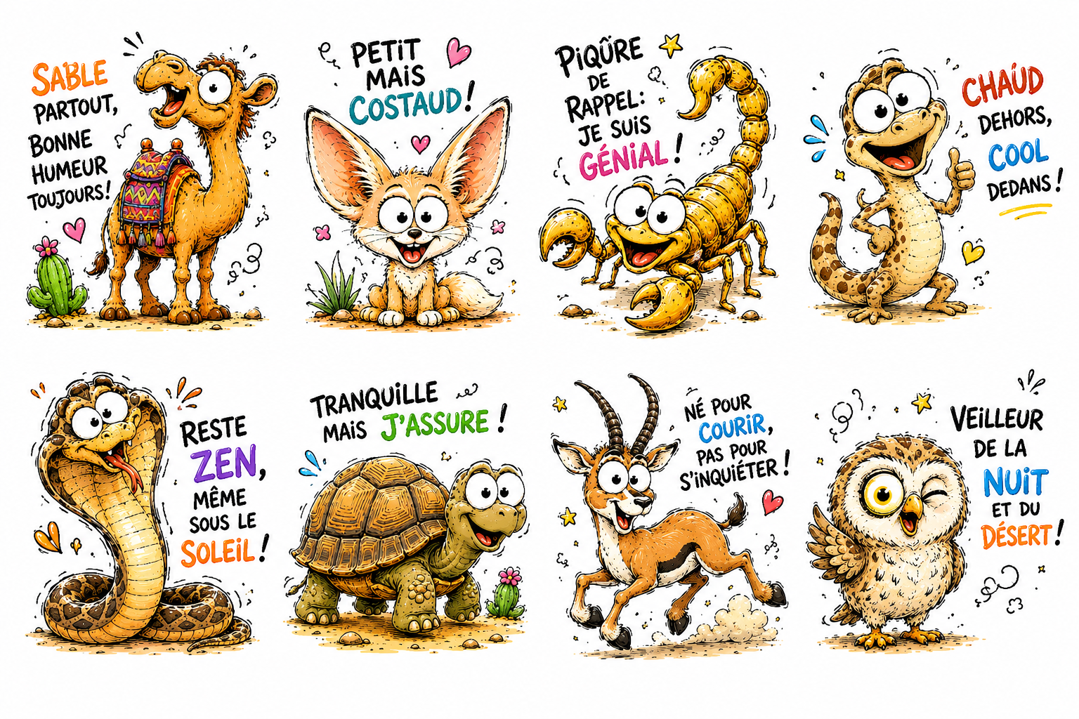 80 Funny Cartoon Clipart Bundle PNG | Cute Doodle Pack | Digital Download - Image 3