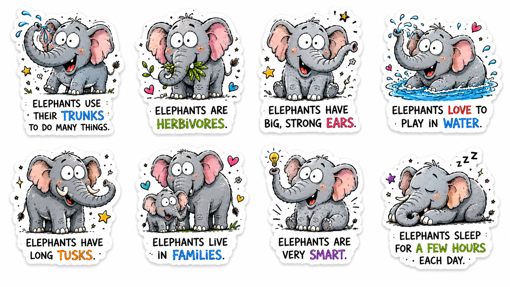 40 Funny Animals Stickers – Free Printable Educational Animal Sticker Pack for Kids - Image 2