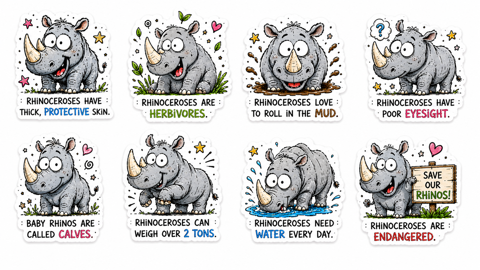40 Funny Animals Stickers – Free Printable Educational Animal Sticker Pack for Kids - Image 3