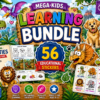 Educational Stickers Bundle for Kids with Animal and Dinosaur Stickers