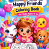 Cute Shapes Coloring Book for Kids Ages 4-6