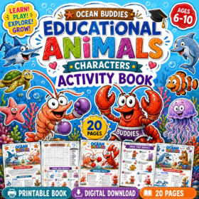 Educational Animal Activity Book