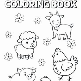 Farm Animals Coloring Book for Kids
